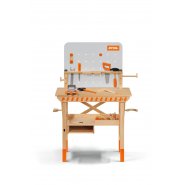 Holz-Kinderwerkbank mit Spielzeug